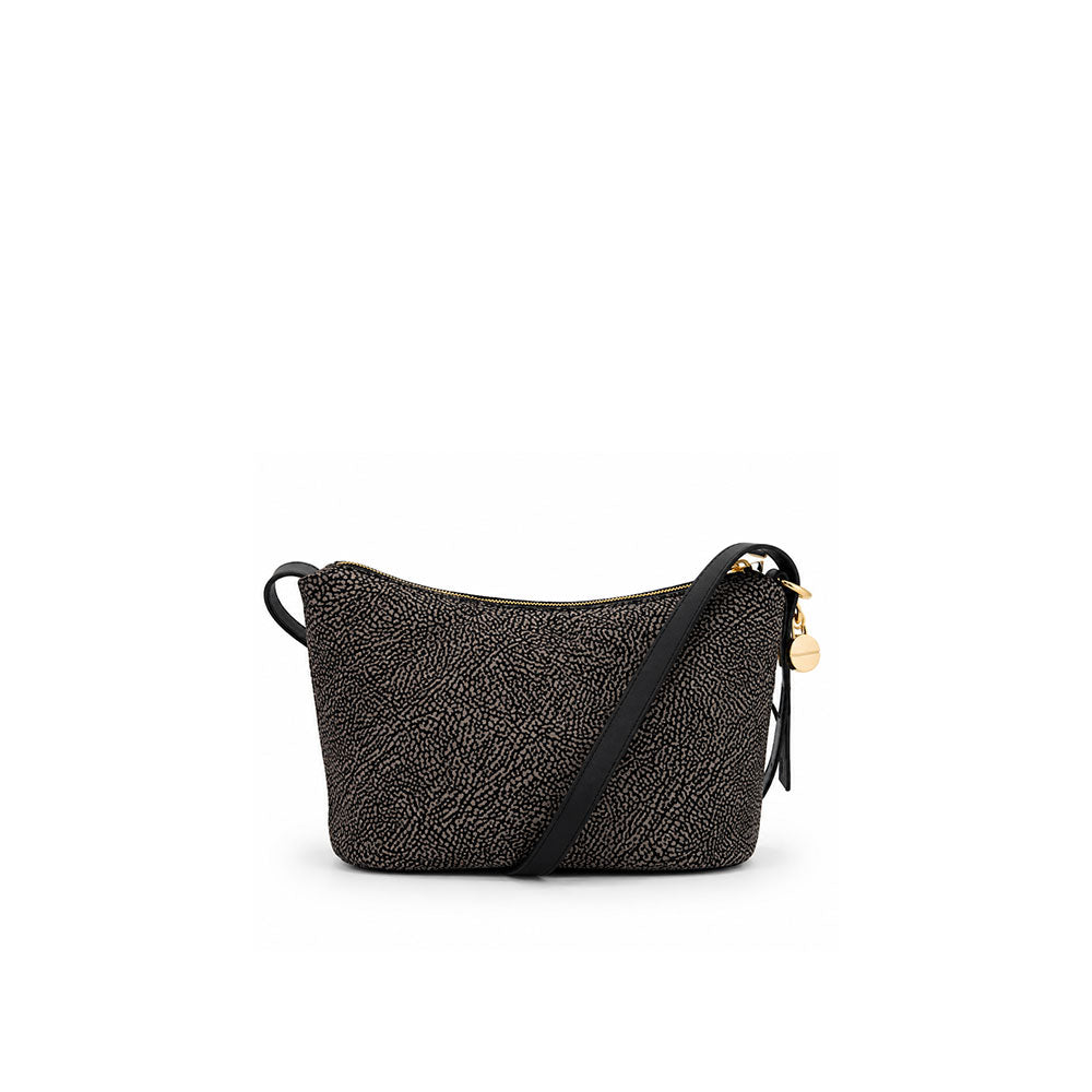 Borbonese Prive Small crossbody bag in Op fabric and animal print