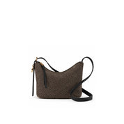 Borbonese Prive Small crossbody bag in Op fabric and animal print