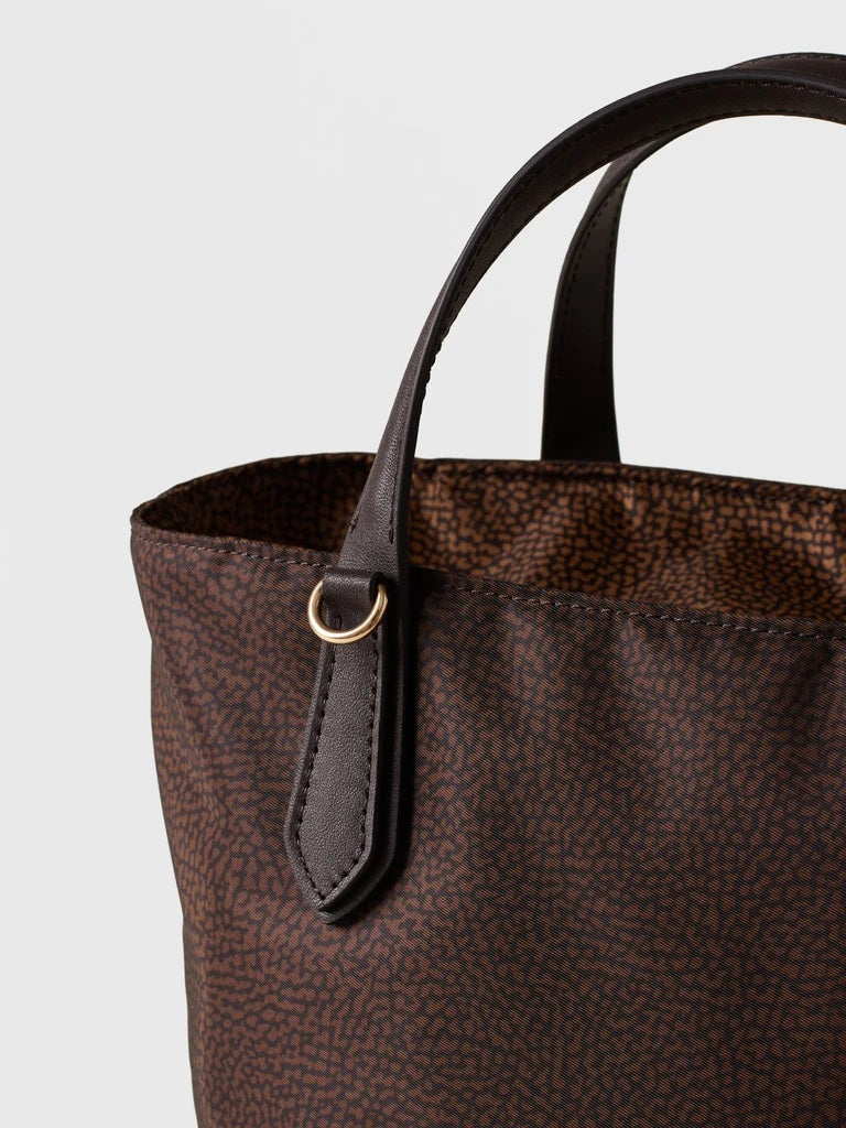 Borsa a mano Escape Small in tessuto riciclato stampa Op Borbonese