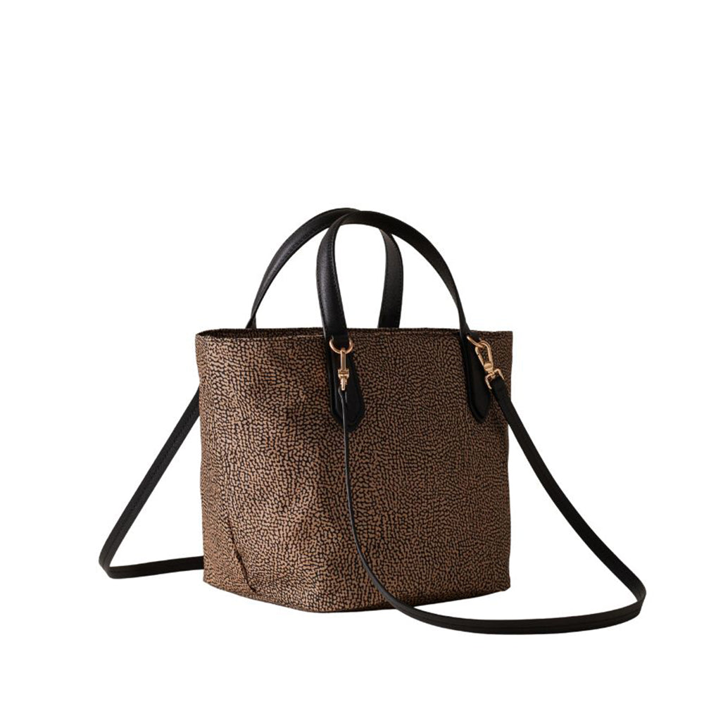 Borsa a mano Escape Small in tessuto riciclato stampa Op Borbonese
