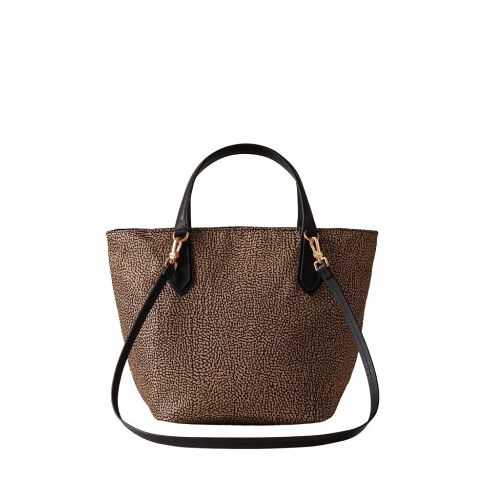 Borsa a mano Escape Small in tessuto riciclato stampa Op Borbonese