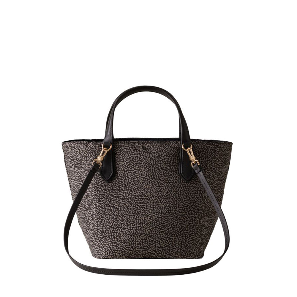 Borsa a mano Escape Small in tessuto riciclato stampa Op Borbonese