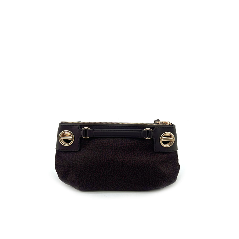 Borsa a tracolla London Mini in tessuto stampa Op Borbonese