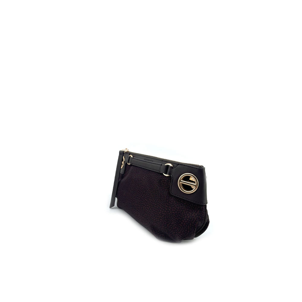Borsa a tracolla London Mini in tessuto stampa Op Borbonese