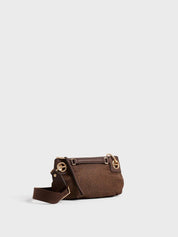 Borsa a tracolla London Mini in tessuto stampa Op Borbonese