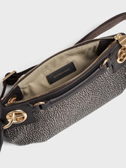 Borsa a tracolla London Mini in tessuto stampa Op Borbonese