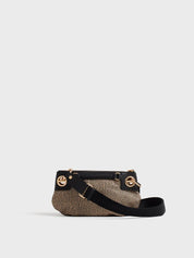 Borsa a tracolla London Mini in tessuto stampa Op Borbonese