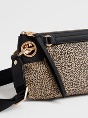 Borsa a tracolla London Mini in tessuto stampa Op Borbonese