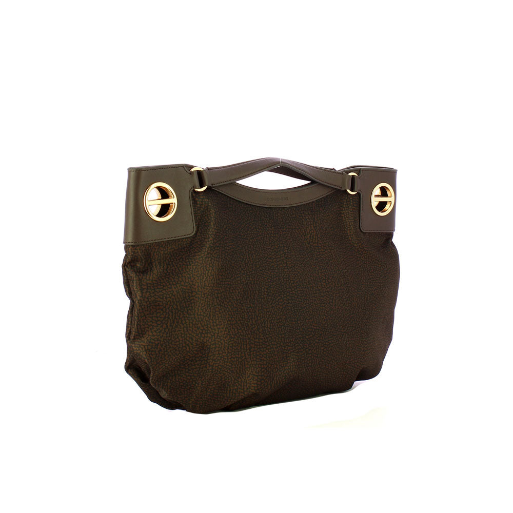 Borsa a mano Hobo Medium London in tessuto riciclato Op Borbonese