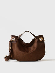 Borsa Hobo Medium London in tessuto riciclato Op Borbonese