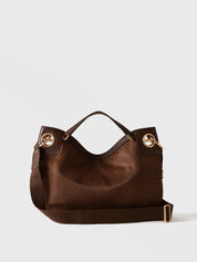 Borsa Hobo Medium London in tessuto riciclato Op Borbonese