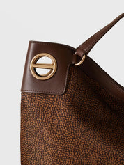 Borsa Hobo Medium London in tessuto riciclato Op Borbonese