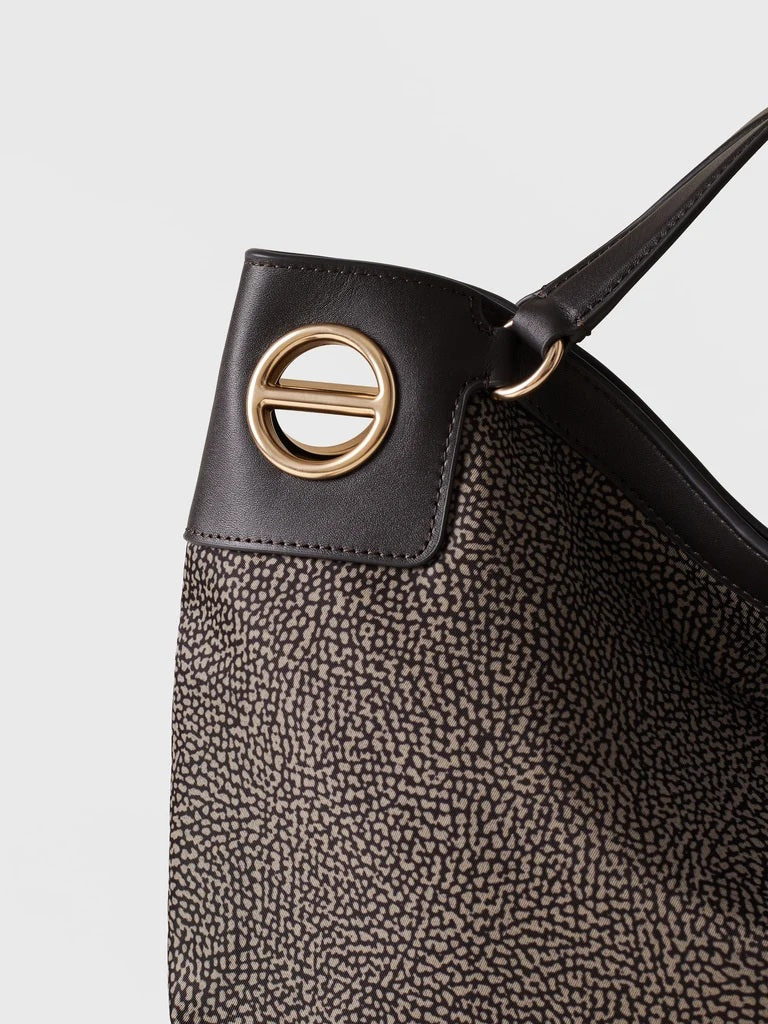 Borbonese Medium London Hobo Bag in recycled OP fabric