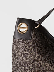 Borbonese Medium London Hobo Bag in recycled OP fabric
