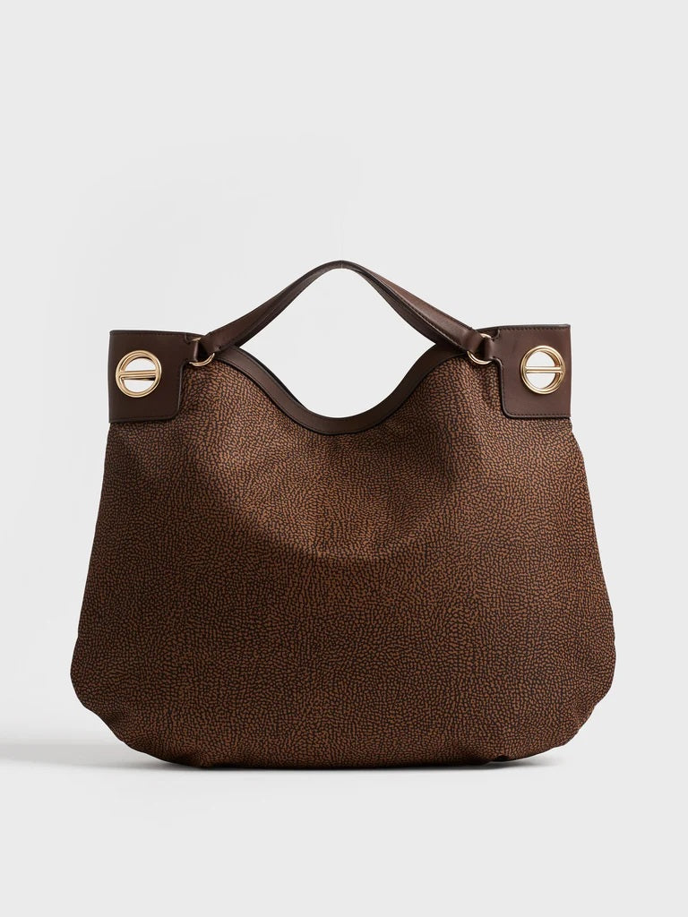 Borsa a mano London Large in tessuto riciclato Op Borbonese