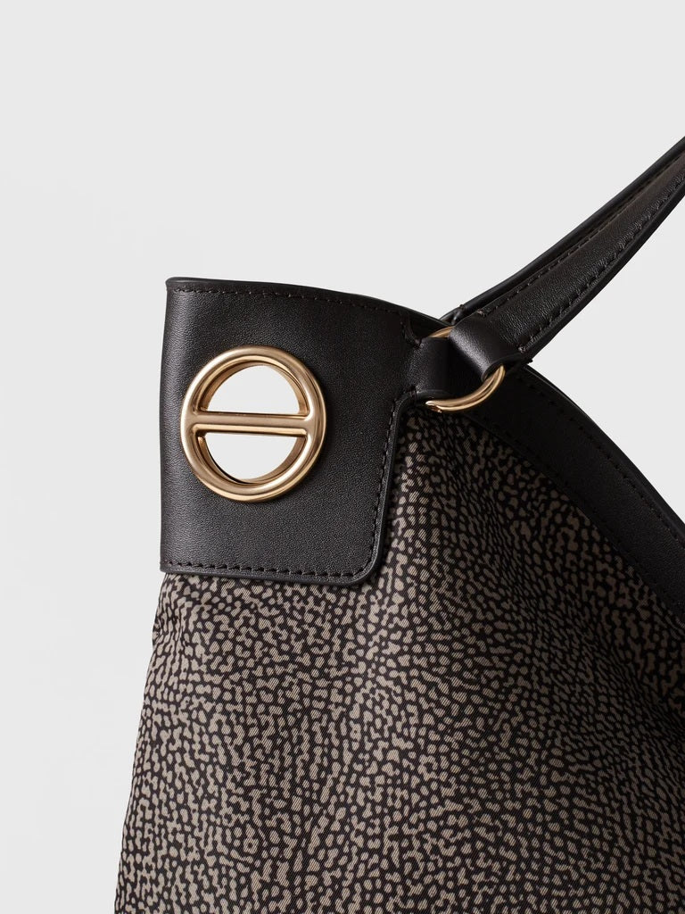 Borbonese Large London Hobo bag in recycled Op fabric