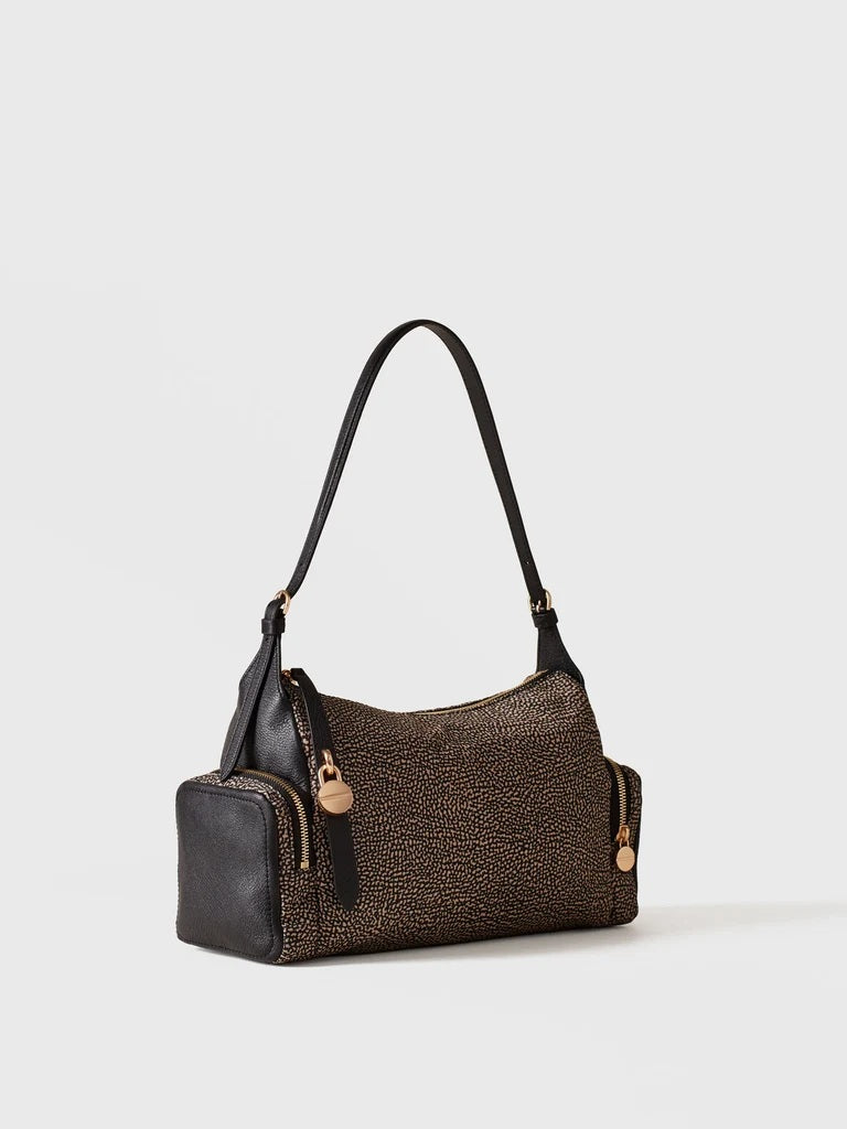 Borbonese Poche Medium shoulder bag in recycled Op fabric