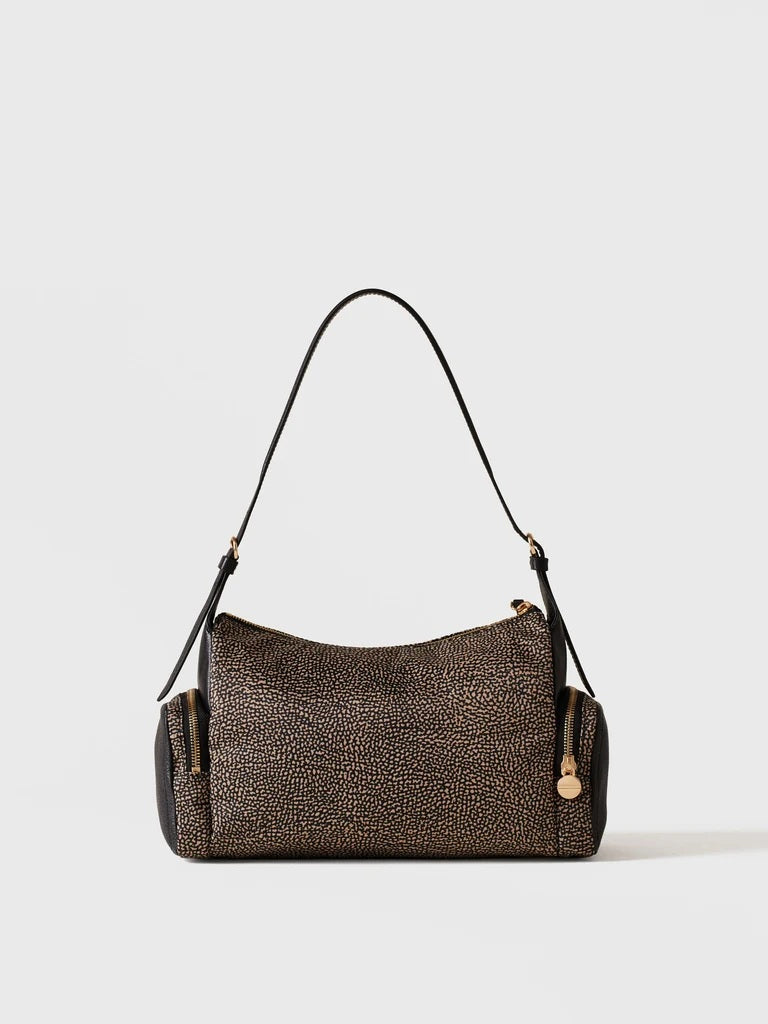 Borbonese Poche Medium shoulder bag in recycled Op fabric