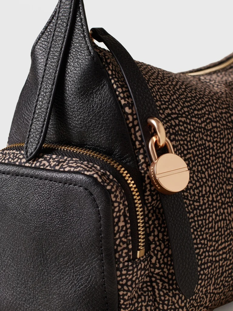 Borbonese Poche Medium shoulder bag in recycled Op fabric