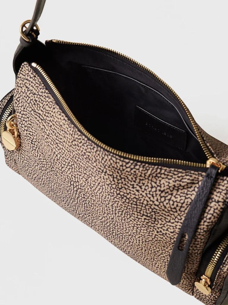 Borbonese Poche Medium shoulder bag in recycled Op fabric
