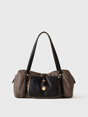 Borbonese Poche Medium shoulder bag in recycled Op fabric