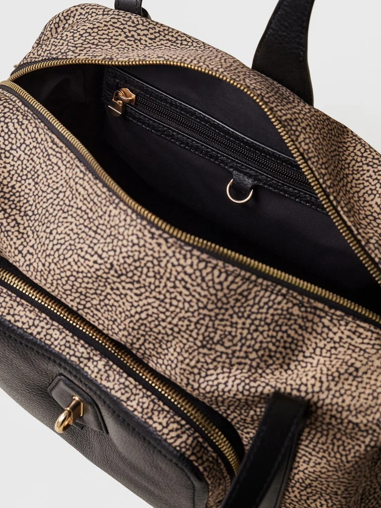 Borbonese Poche Medium shoulder bag in recycled Op fabric