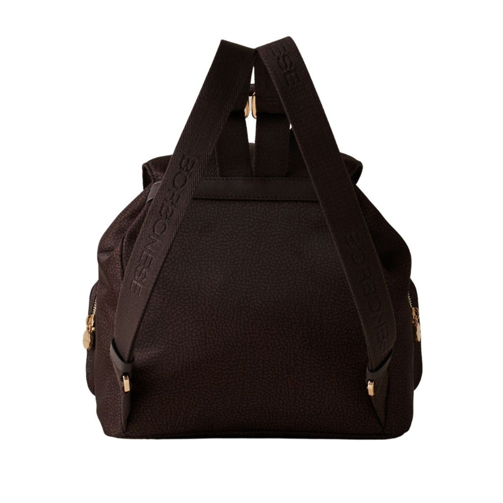 Borbonese "Poche" backpack in recycled Op fabric and leather