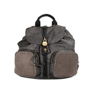 Borbonese "Poche" backpack in recycled Op fabric and leather