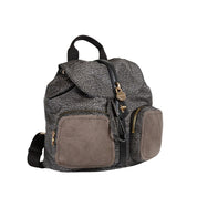Borbonese "Poche" backpack in recycled Op fabric and leather