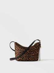 Borbonese Prive Small crossbody bag in fabric with Op and animal prints