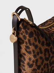 Borbonese Prive Small crossbody bag in fabric with Op and animal prints