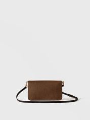 Borbonese Urban Mini crossbody bag in Op coated canvas and leather