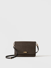 Borsa a tracolla Urban Small in tela rivestita Op e pelle Borbonese