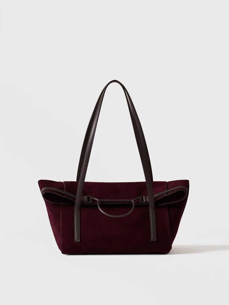 Borbonese Medium Wave Shopping Bag in leather