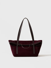 Borbonese Medium Wave Shopping Bag in leather