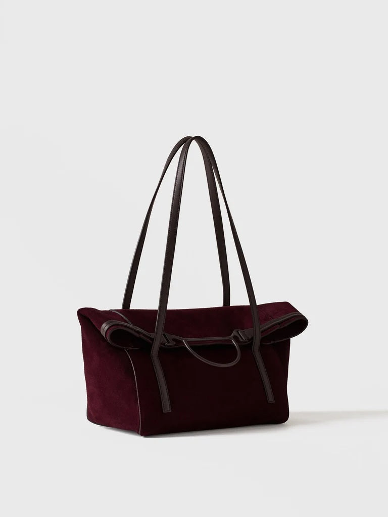 Borbonese Medium Wave Shopping Bag in leather