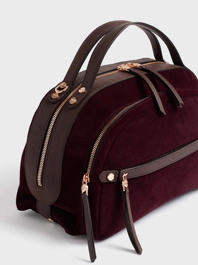 Borsa a mano Gallery Medium in crosta scamosciata Borbonese