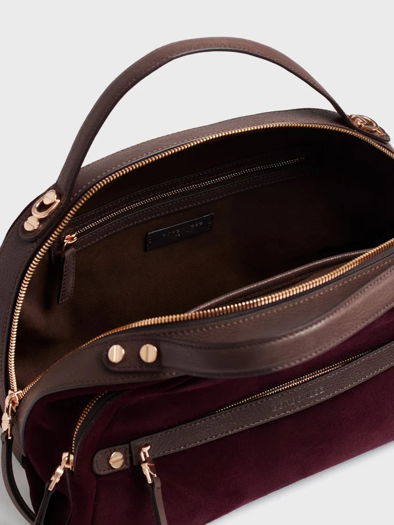 Borsa a mano Gallery Medium in crosta scamosciata Borbonese