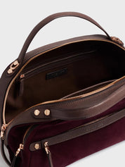 Borsa a mano Gallery Medium in crosta scamosciata Borbonese