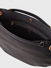 Borbonese London Medium Leather Hobo Bag