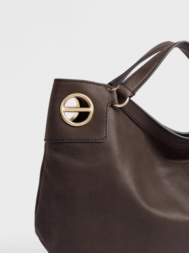 Borbonese London Medium Leather Hobo Bag