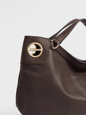 Borbonese London Medium Leather Hobo Bag