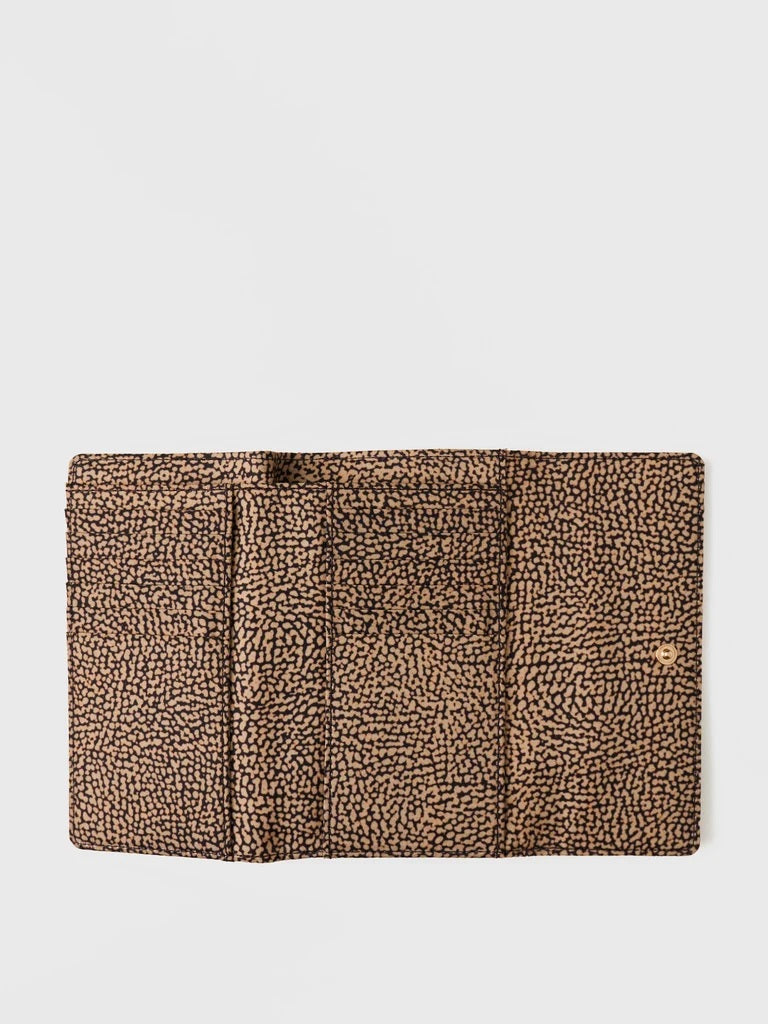 Borbonese Medium Wallet in Op-print fabric