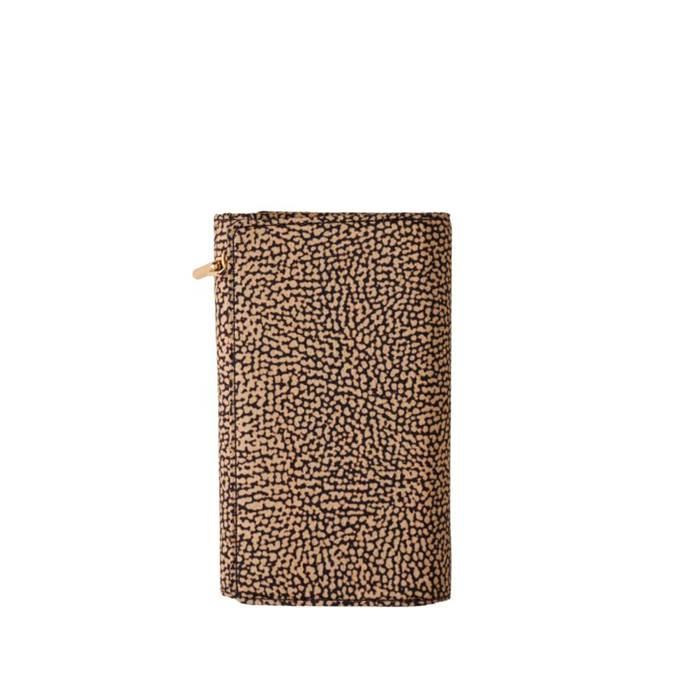 Medium wallet in recycled fabric with Op print by Borbonese