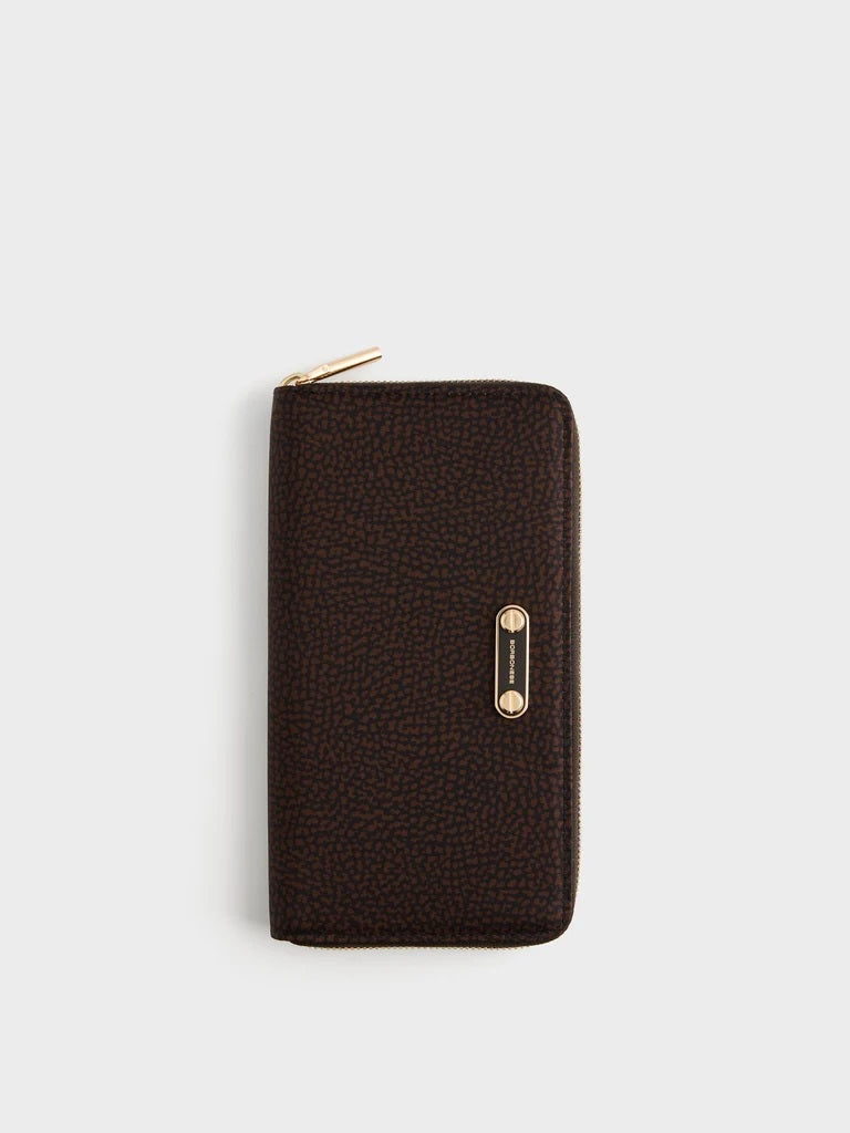 Borbonese Large Wallet in Op-print fabric