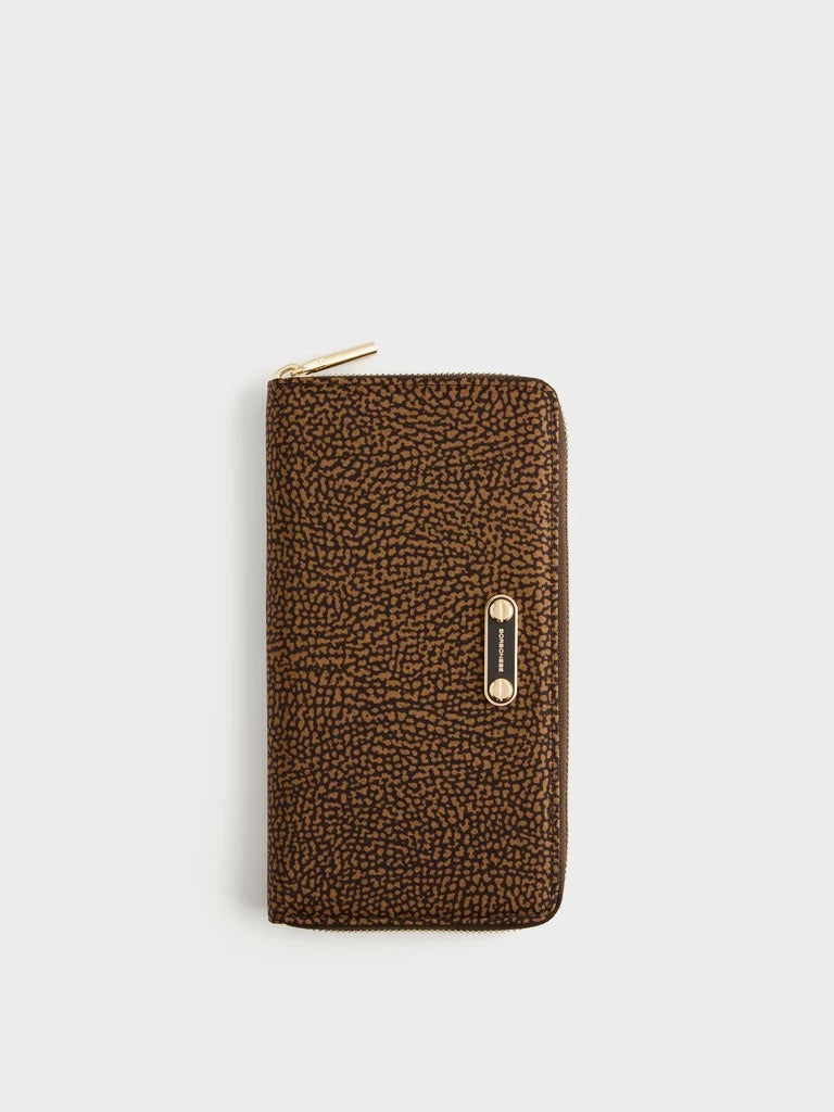 Borbonese Large Wallet in Op-print fabric