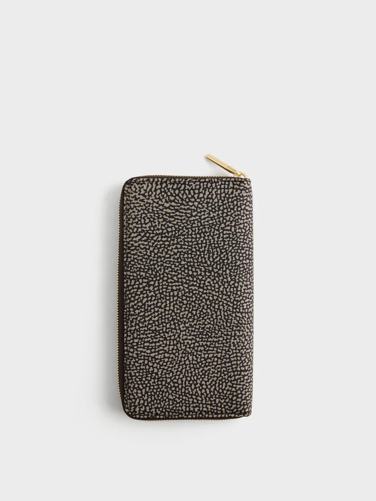 Borbonese Large Wallet in Op-print fabric
