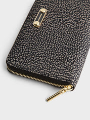 Borbonese Large Wallet in Op-print fabric