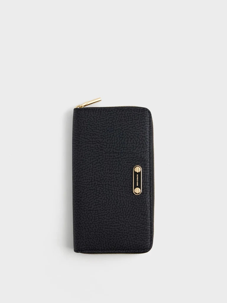 Borbonese Large Wallet in Op-print fabric