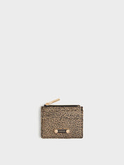 Borbonese recycled fabric card holder with Op print